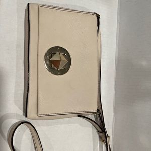 Kate  Spade Newbury Lane Sally Leather Crossbody Bag Purse Cream Lock US4
